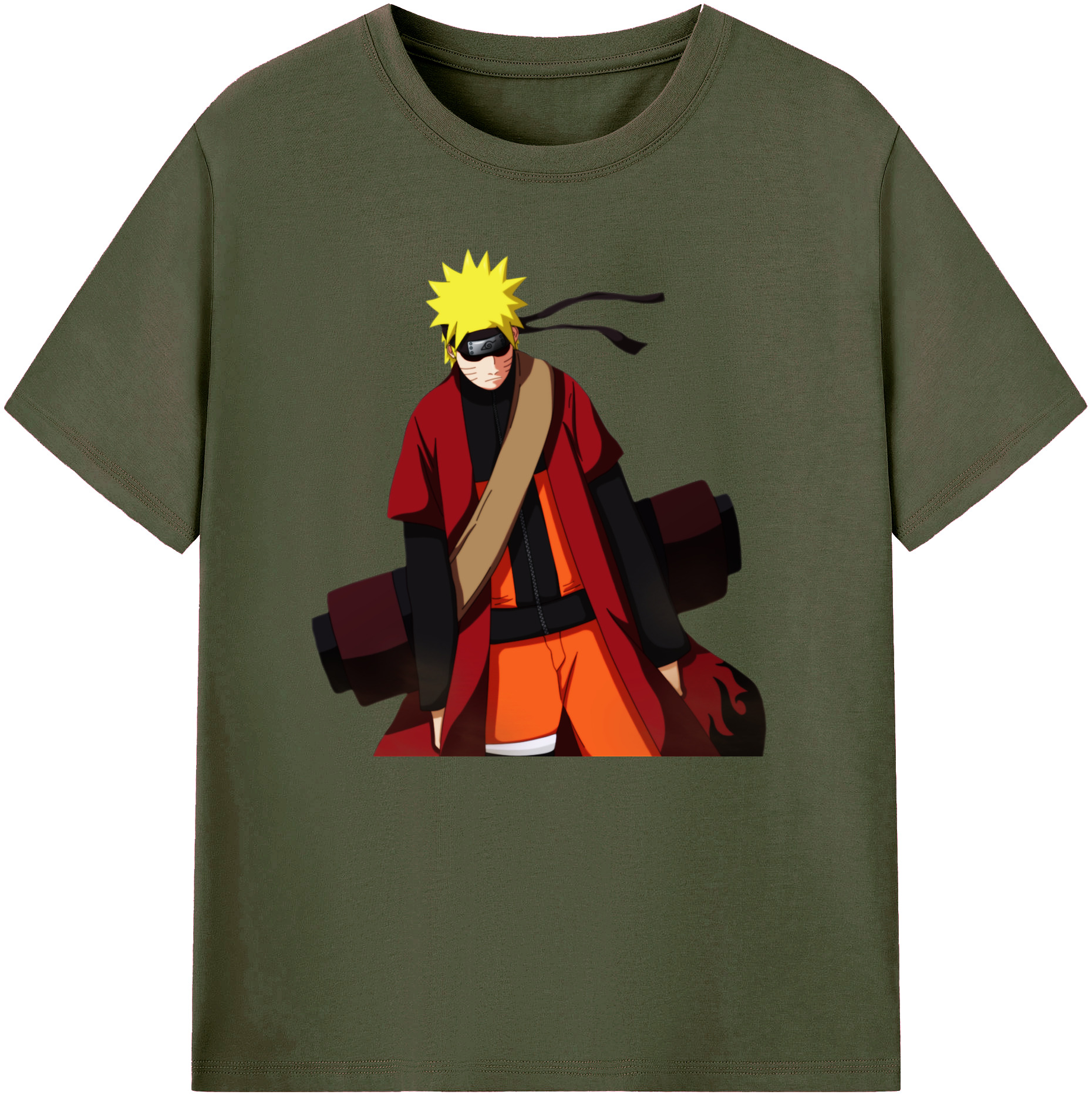 （画像用） NARUTO -ナルト- うずまき ナルト Uzumaki Naruto 綿100％ メンズ半袖Tシャツ｜肌触りやわらか＆通気性